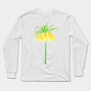 Yellow Crown Imperial Fritillaria watercolor Long Sleeve T-Shirt